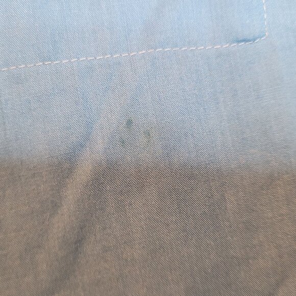 Vintage Pajama Top Pleetway Mens Blue White Trim Long Sleeve Zeus Loungearounds - Picture 9 of 9